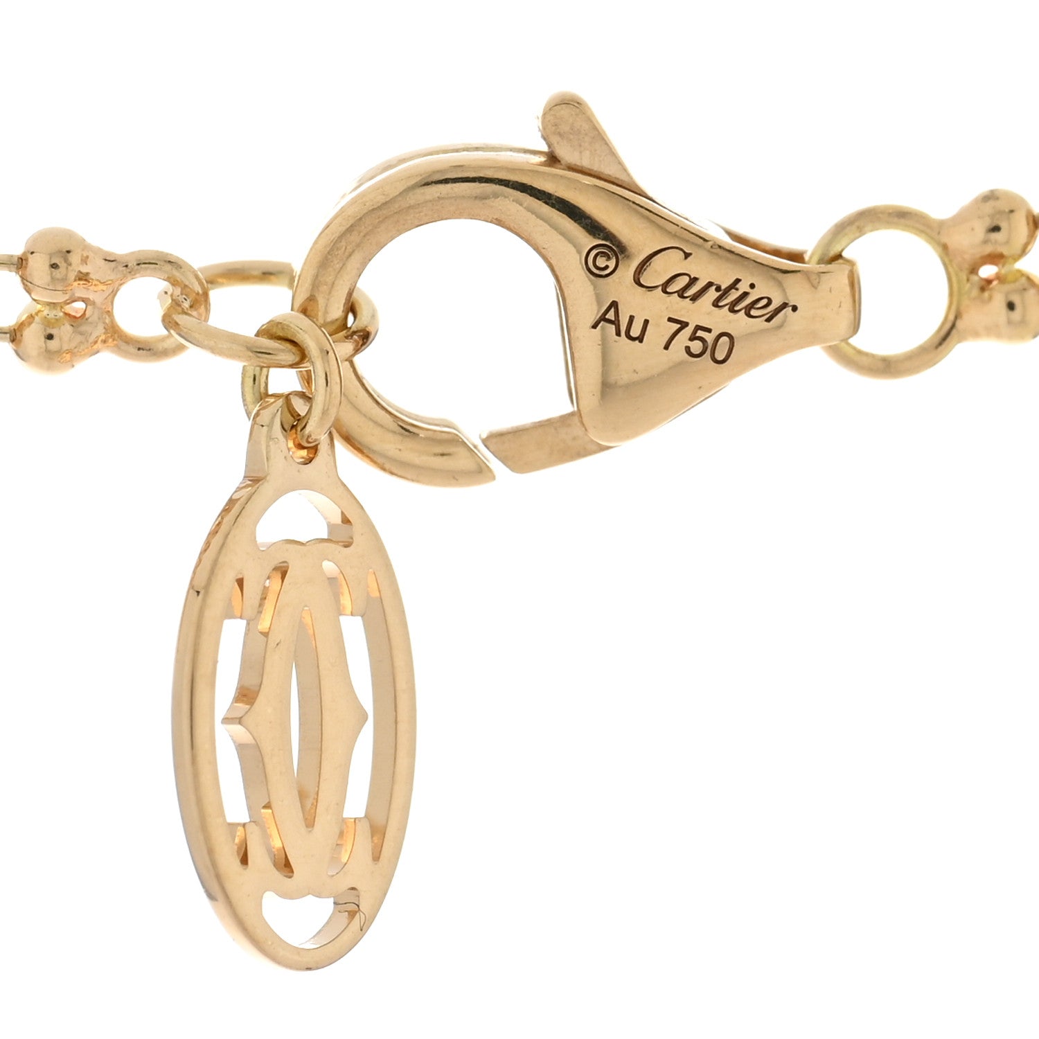 Cartier 18K Pink White Yellow Gold Diamond Trinity Pendant Necklace 4 of 5