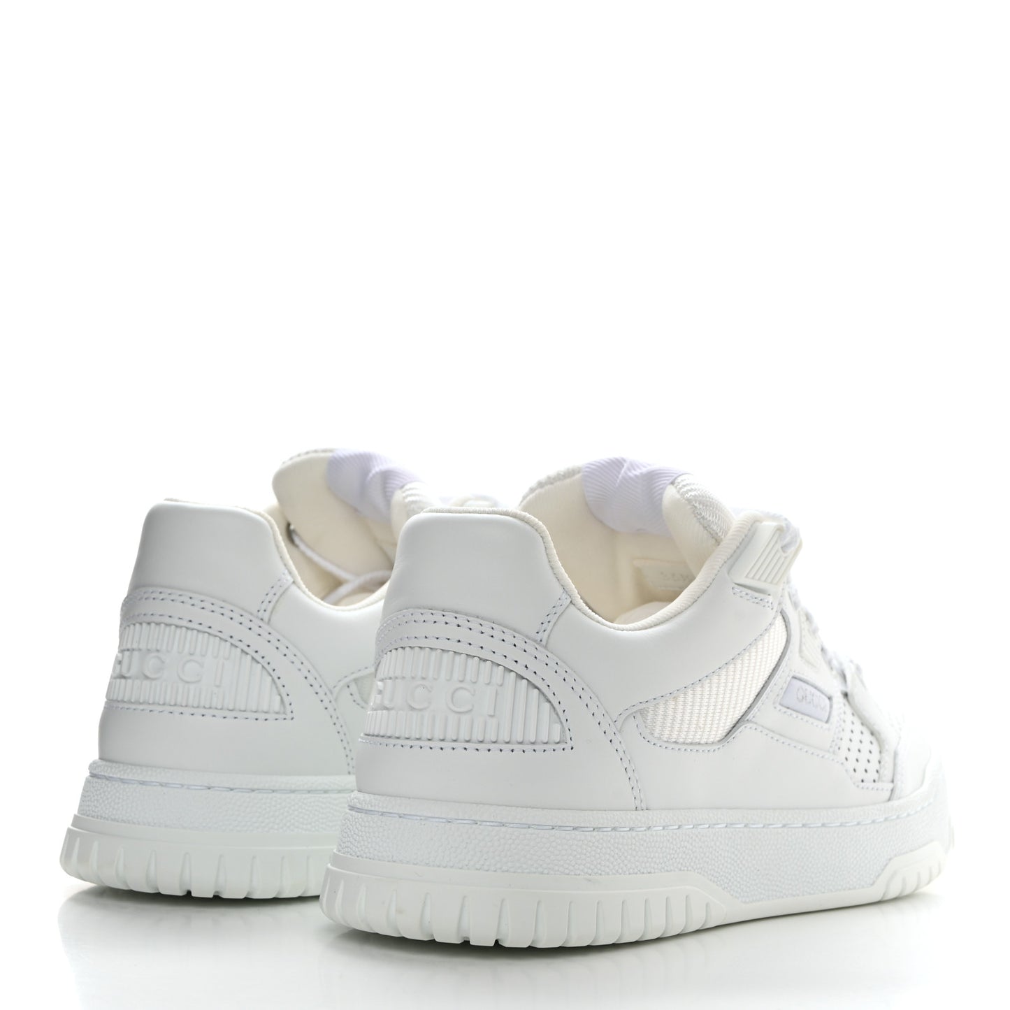 Calfskin Perforated Sneakers 35.5 Great White