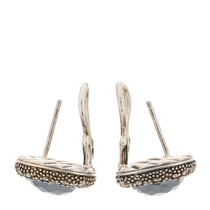 David Yurman Sterling Silver Diamond Hematite Midnight Melange Earrings 3 of 4