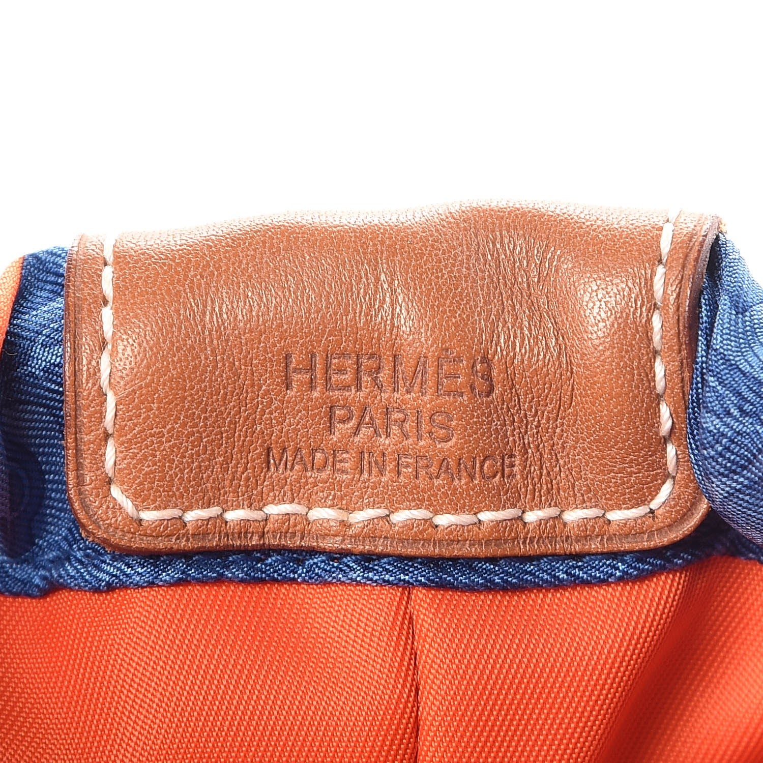 Hermes Silk Carre en Cravates Fourbi 25 MM Pouch Bleu Saphir 6 of 7