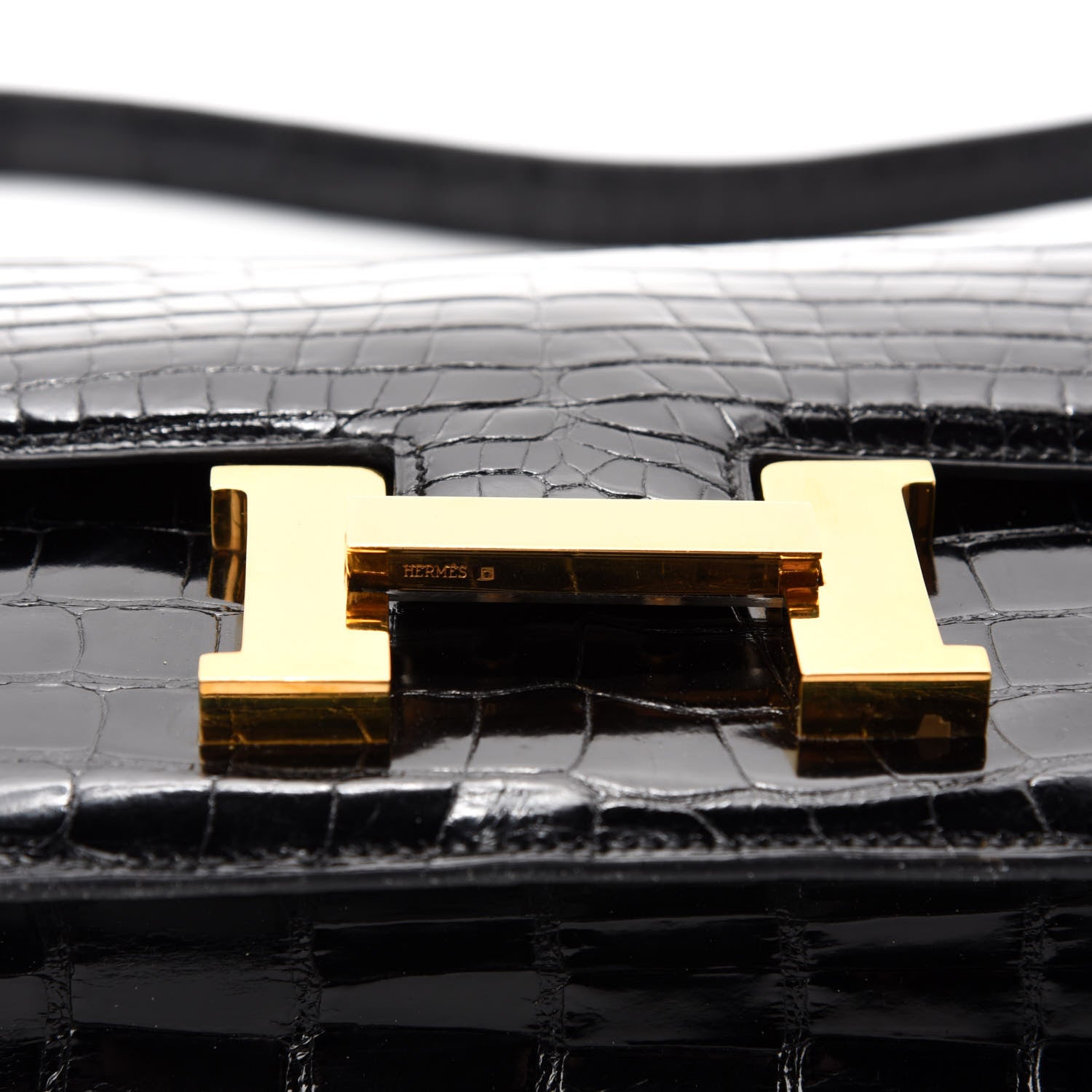 Hermes Shiny Alligator Constance 23 Black 15 of 25