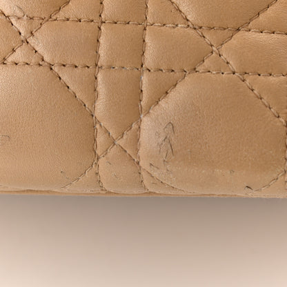 Christian Dior Lambskin Cannage Medium Lady Dior Beige 14 of 24