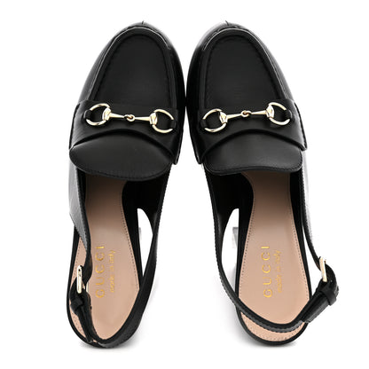 Gucci Calfskin Horsebit Platform 70/160mm Slingback Mules 37.5 Black 2 of 10