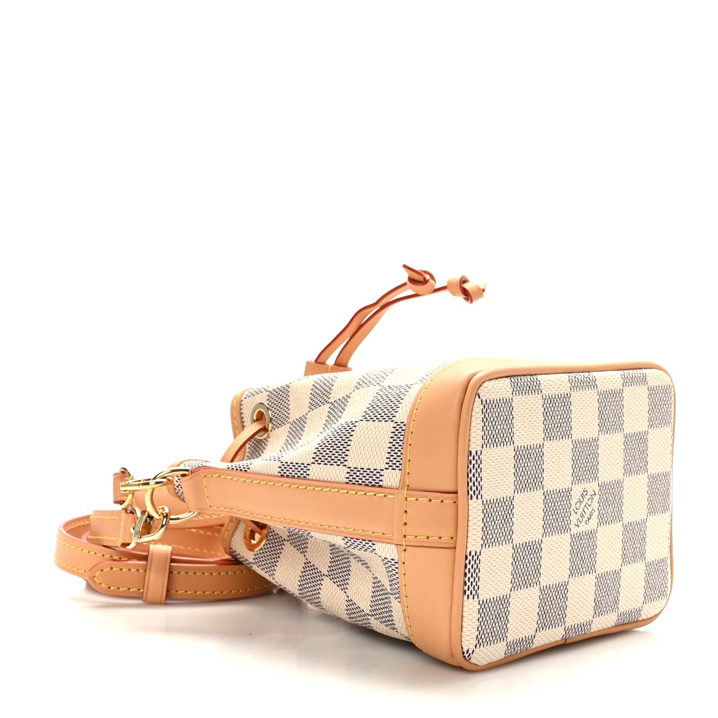 LOUIS VUITTON Damier Azur Vivienne Sac Nano Noe Dragon Fruit Pink