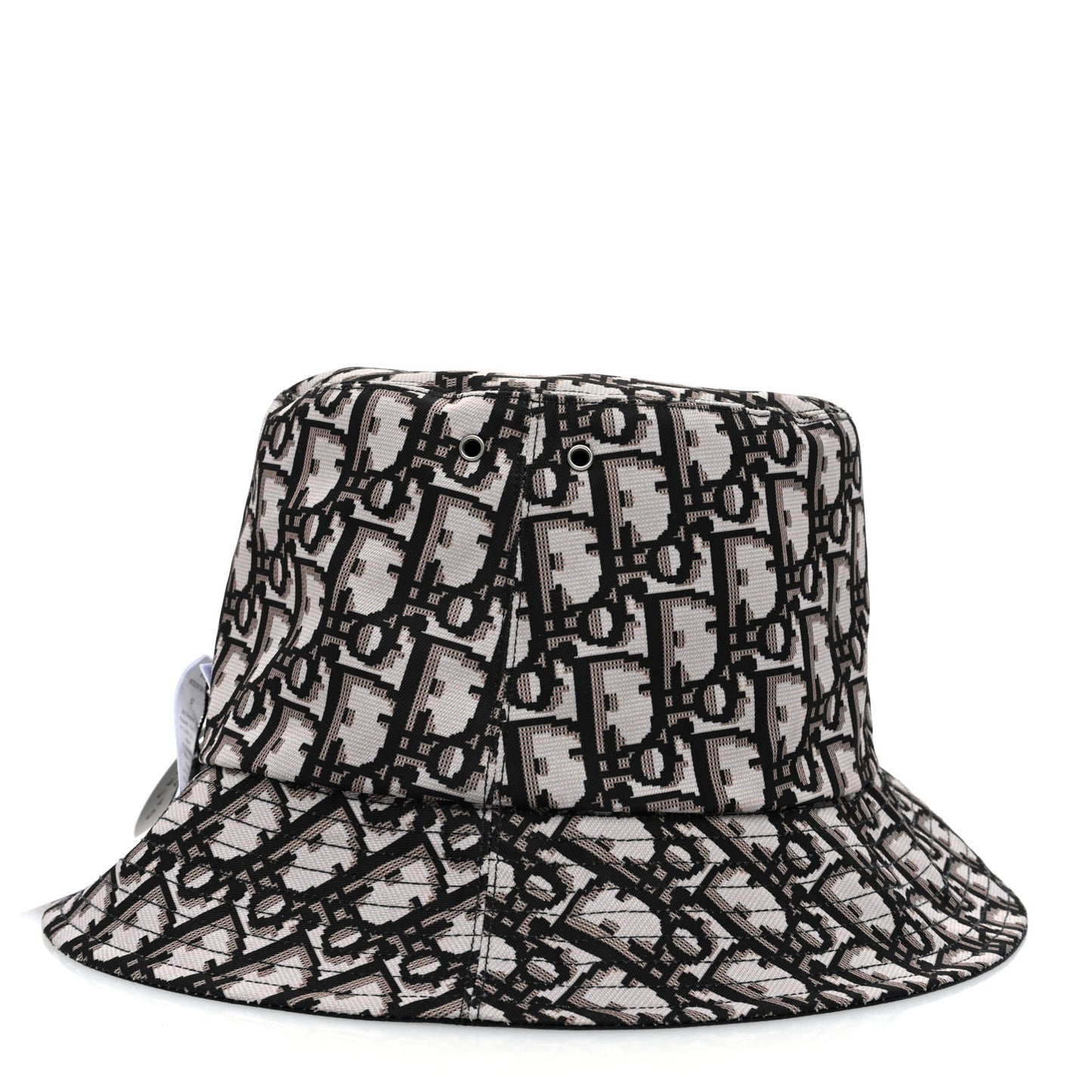 Polyester Cotton Oblique Reversible Teddy-D Brim Bucket Hat 567 Black