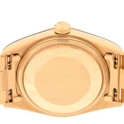 Rolex 18K Yellow Gold Diamond 36mm Oyster Perpetual Day-Date President Watch Black 18038 4 of 5