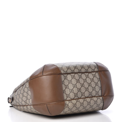 Gucci GG Supreme Monogram Margaux Calfskin Medium Nice Hobo Beige Ebony Acero 4 of 14