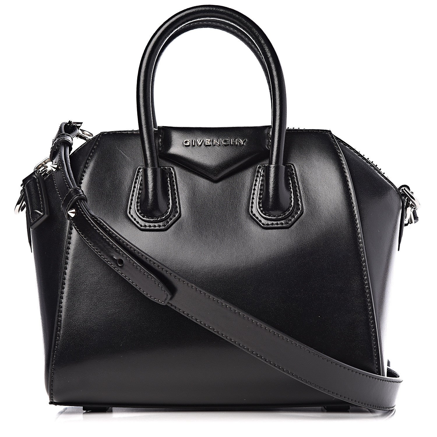 Givenchy Shiny Lord Calfskin Mini Antigona Black 1 of 9