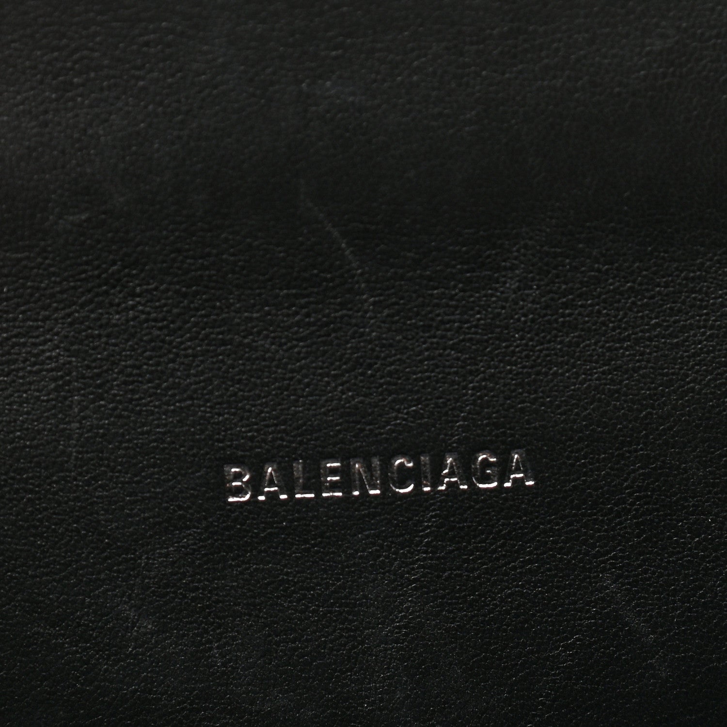 Balenciaga Shiny Calfskin Monochrome Crocodile Embossed Hourglass Top Handle Bag XS Black 6 of 9