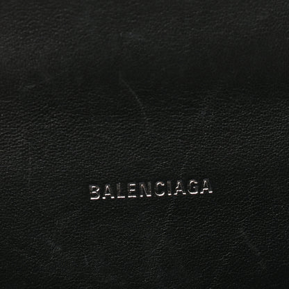 Balenciaga Shiny Calfskin Monochrome Crocodile Embossed Hourglass Top Handle Bag XS Black 6 of 9