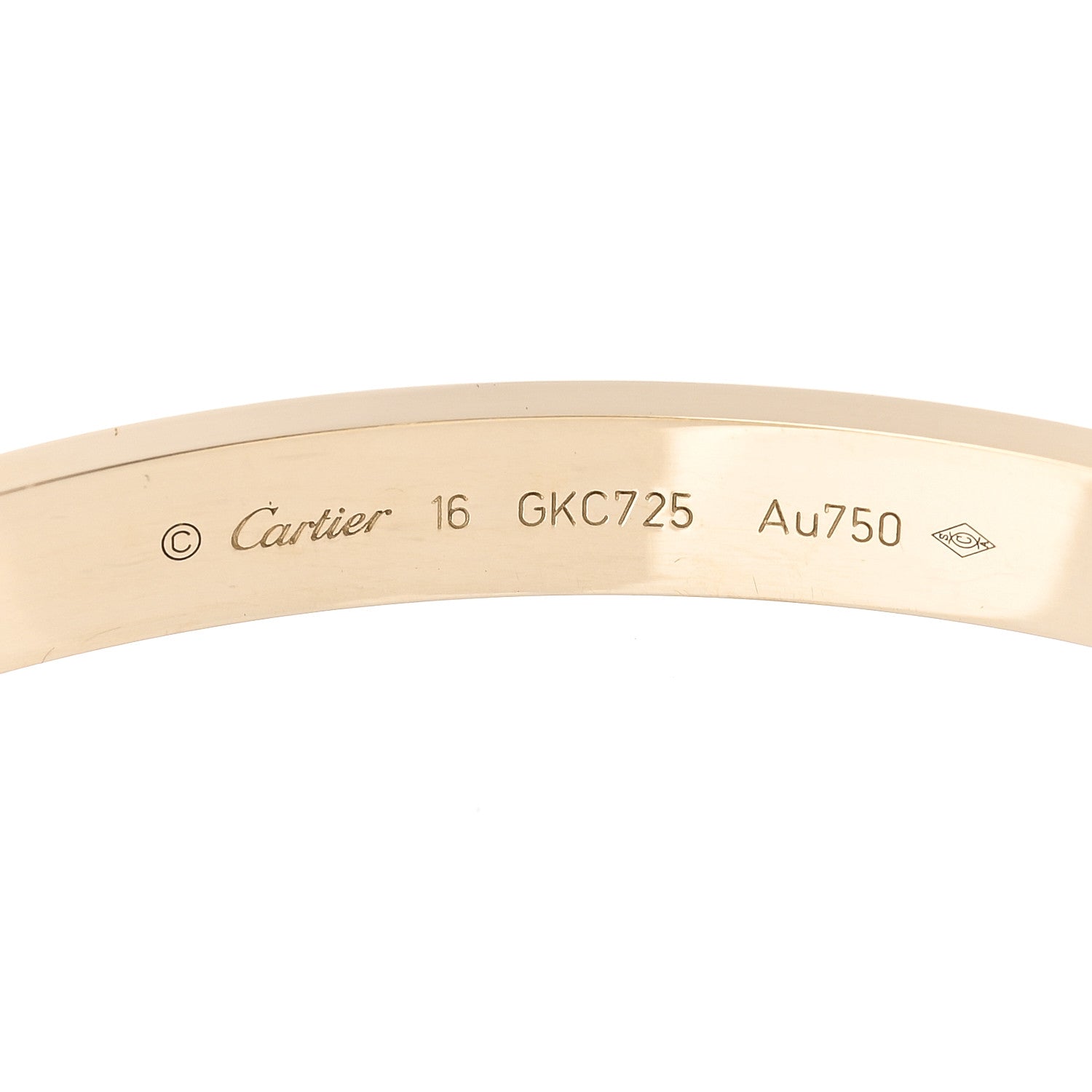 Cartier 18K Yellow Gold LOVE Bracelet 16 4 of 7
