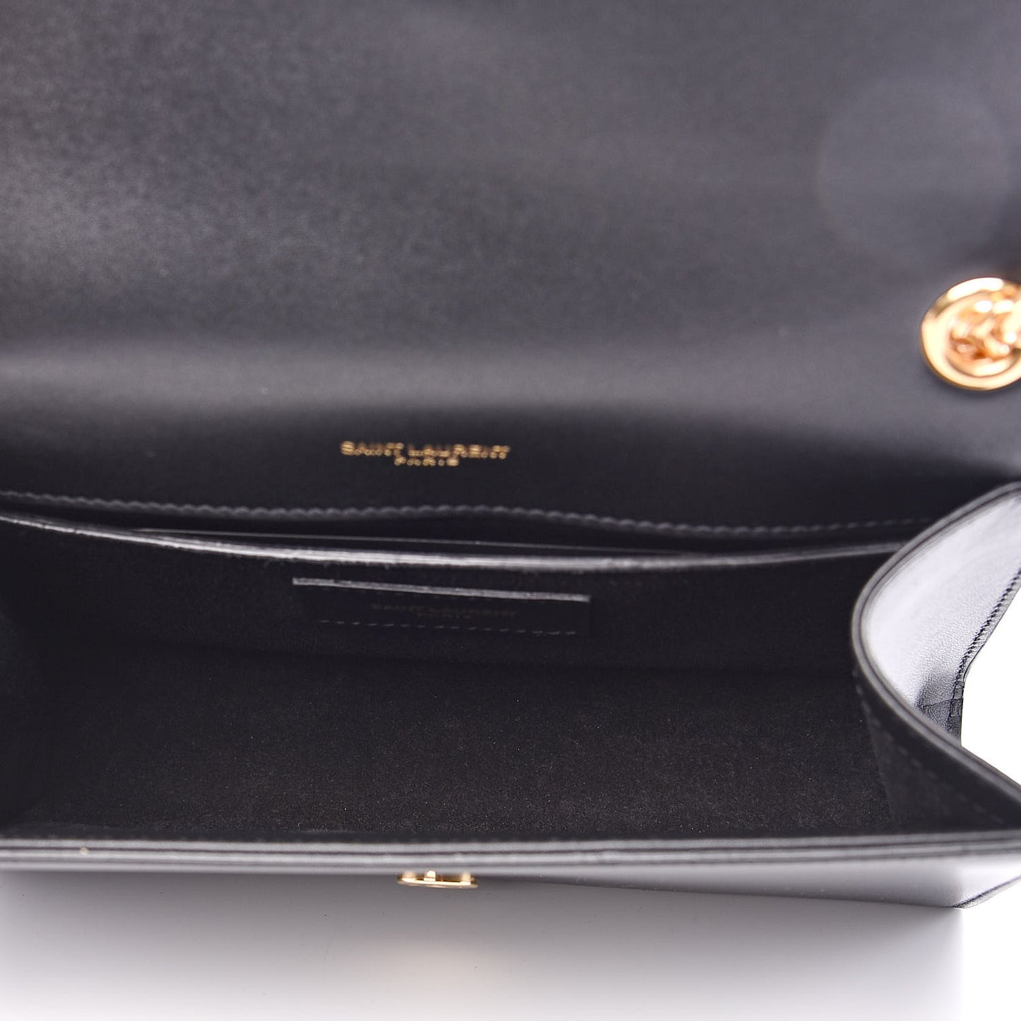 Calfskin Small Classic Monogram Kate Tassel Satchel Black