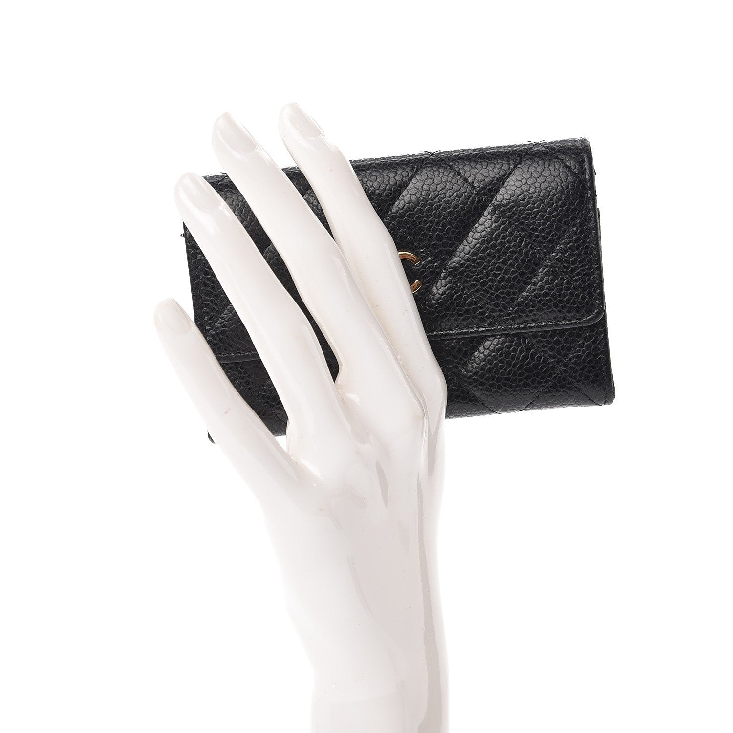 Chanel Caviar Quilted Flap Card Holder Black 2 of 14