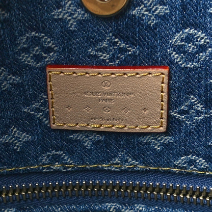 Louis Vuitton Monogram Denim CarryAll MM Blue 7 of 9