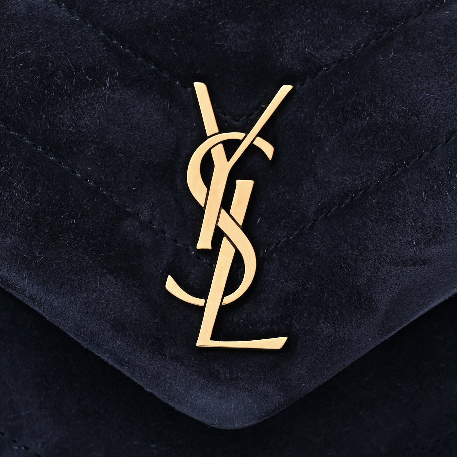Saint Laurent Suede Toy Loulou Shoulder Bag Deep Marine 9 of 14