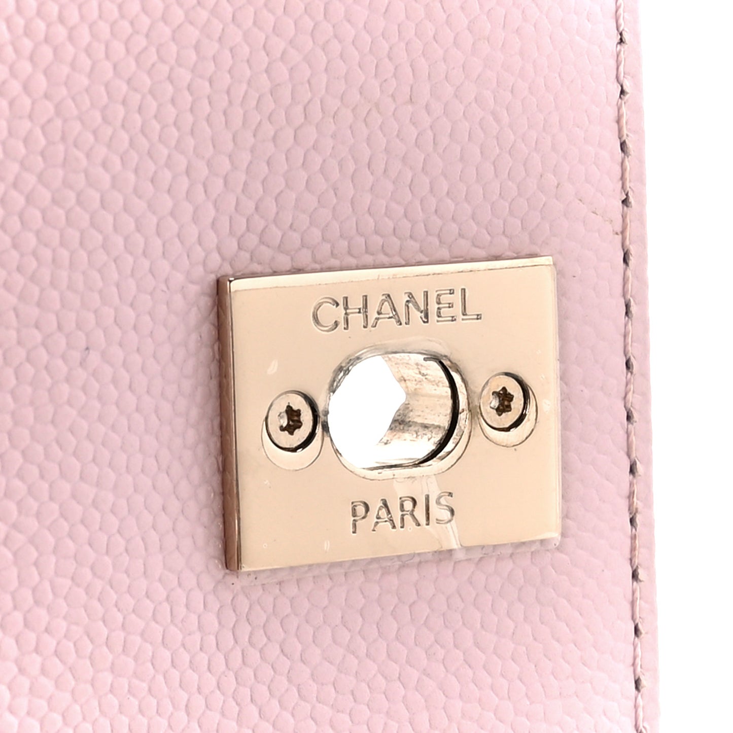 Caviar Quilted Mini Coco Handle Flap Light Pink