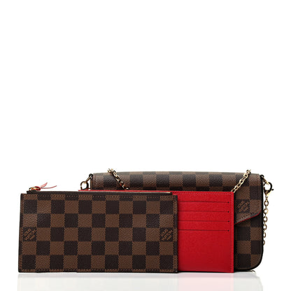 Louis Vuitton Damier Ebene Pochette Felicie Chain Wallet 5 of 5