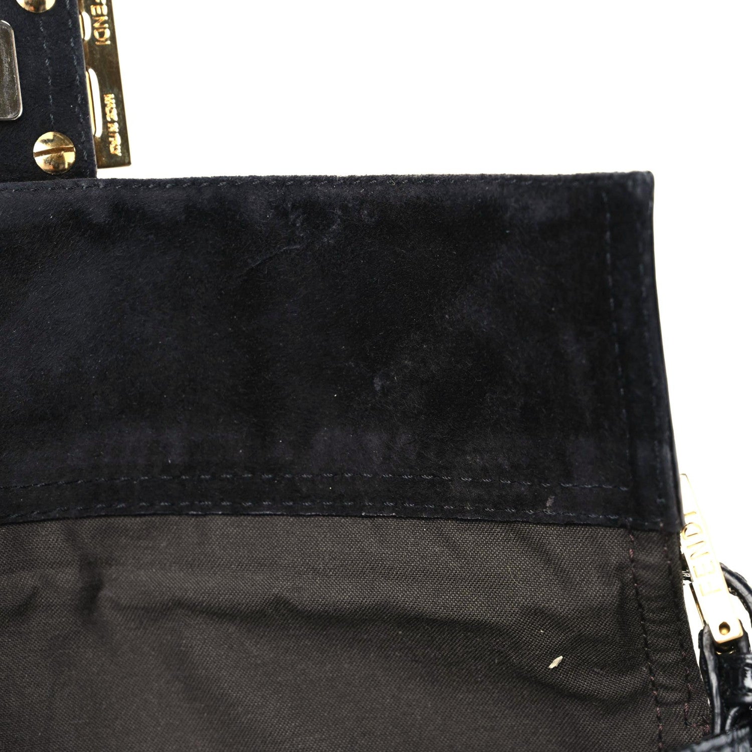 Fendi Vitello Naplak Medium Convertible Baguette Black 10 of 13
