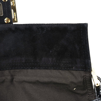 Fendi Vitello Naplak Medium Convertible Baguette Black 10 of 13