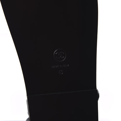 Chanel Grained Calfskin Velcro Dad Sandals 40 Black 6 of 10