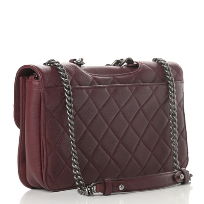 Chanel Goatskin Quilted Large Perfect Edge Flap Burgundy 5 of 14