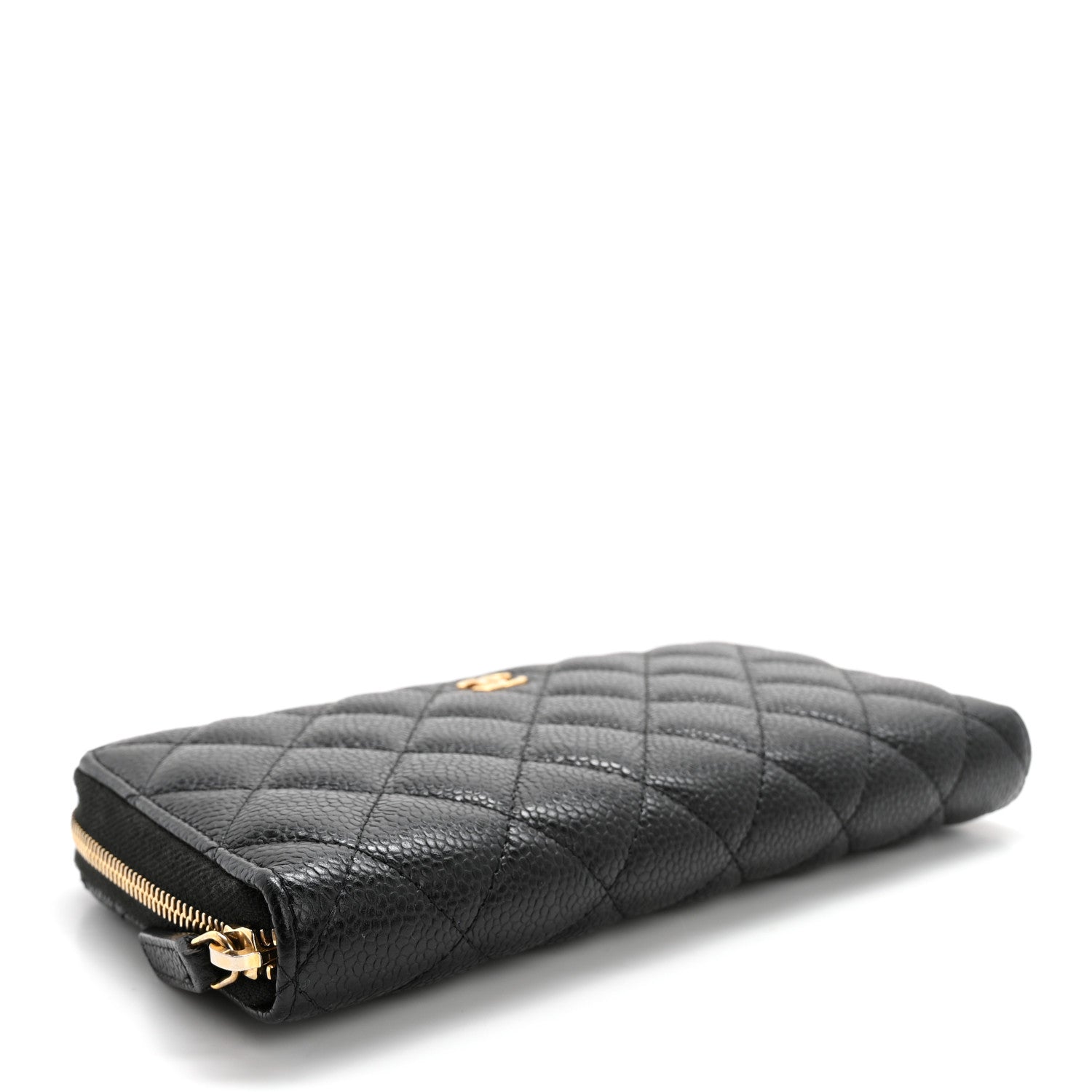 Chanel Caviar Quilted Large Gusset Zip Around Wallet Black 4 of 12
