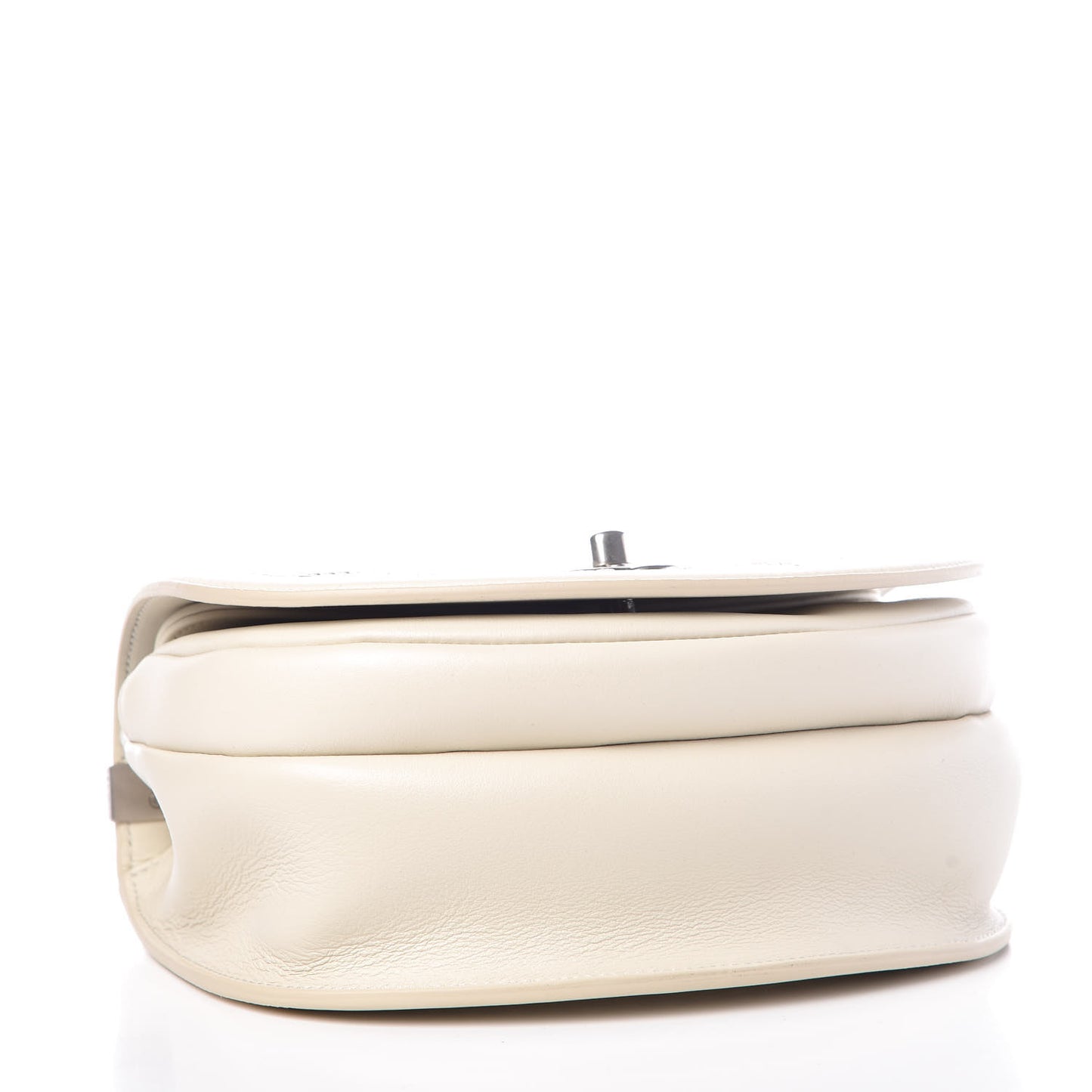 Calfskin Coco Eyelets Small Flap Bag Ivory
