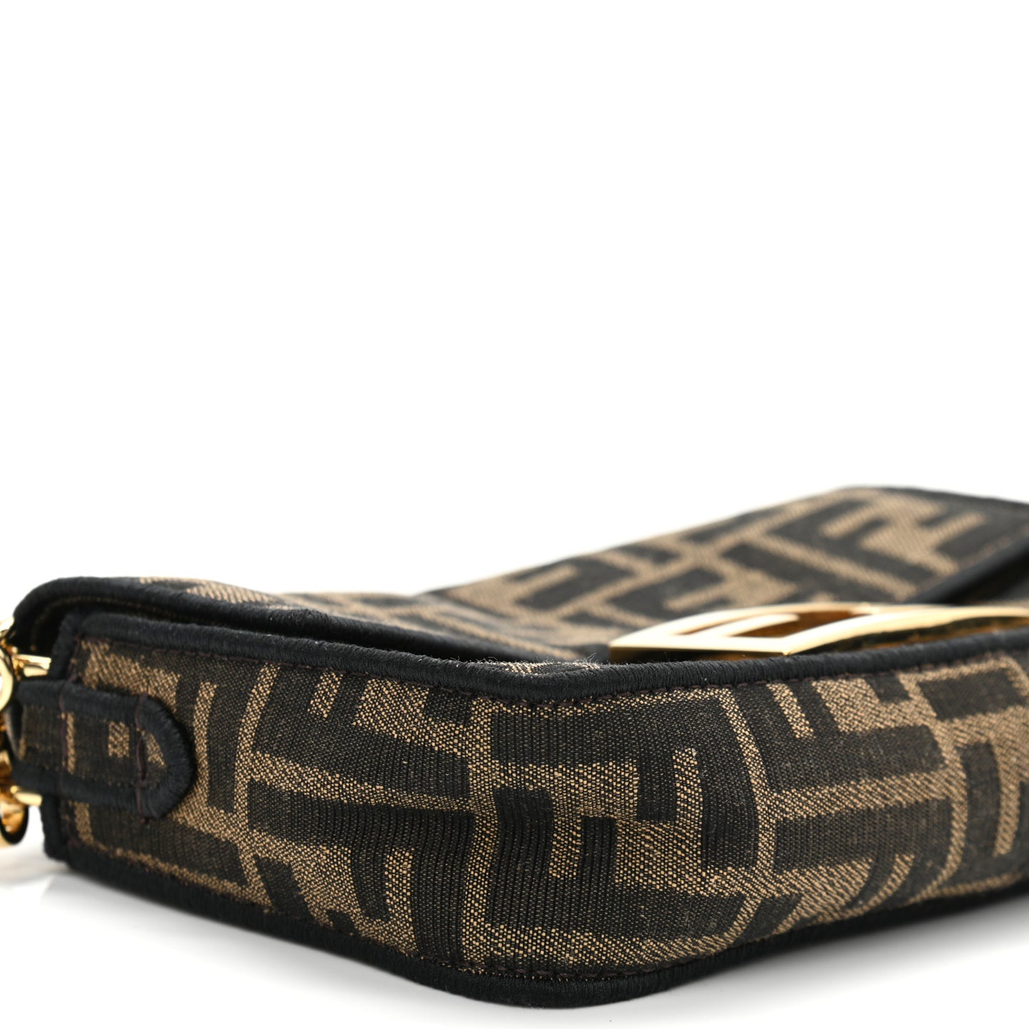 Fabric Jacquard FF 1974 Mini Baguette Tobacco Moro Black