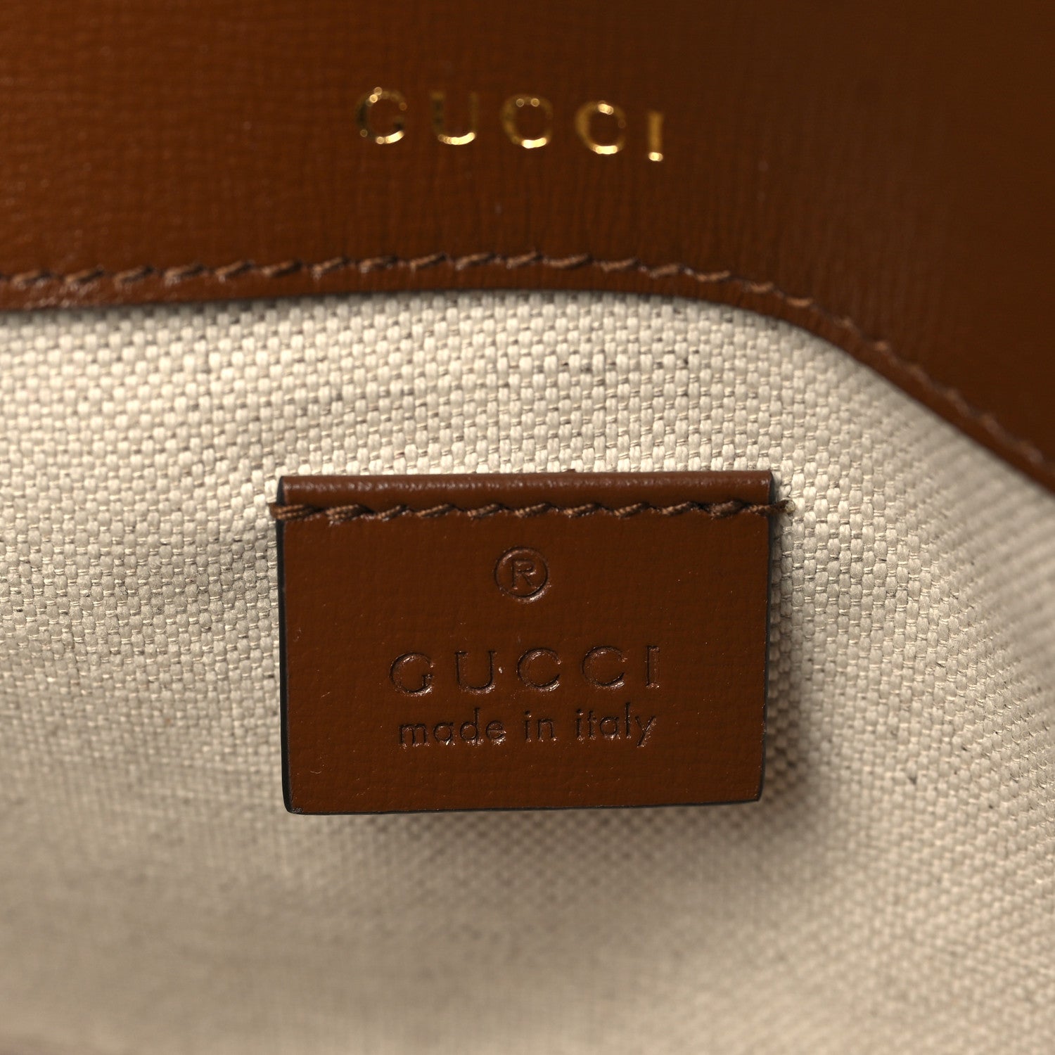 Gucci GG Supreme Monogram Web Mini Horsebit 1955 Shoulder Bag Beige Brown Sugar 6 of 10