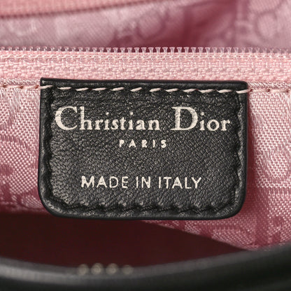 Christian Dior Calfskin Perforated Cannage Medium Lady Dior Black 6 of 12