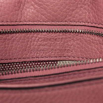 Gucci Cellarius Calfskin Medium Bamboo Daily Top Handle Bag Carmine Rose 5 of 13
