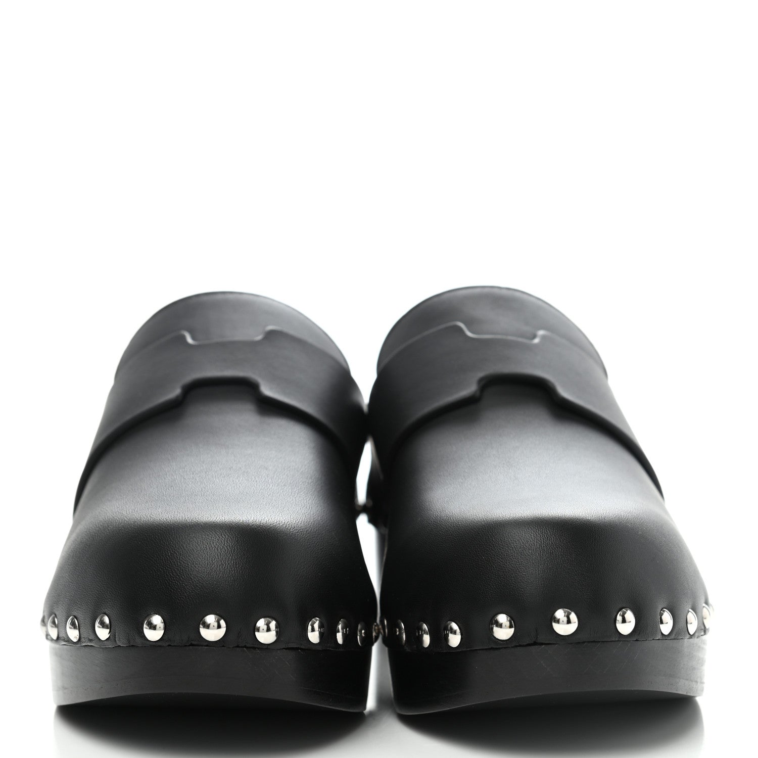 Hermes Calfskin Calya Mules 36 Black 2 of 8