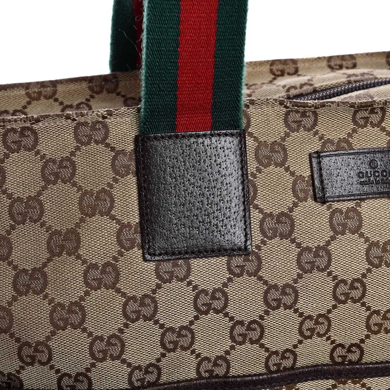 Gucci Monogram Web Large Diaper Tote Brown 15 of 18