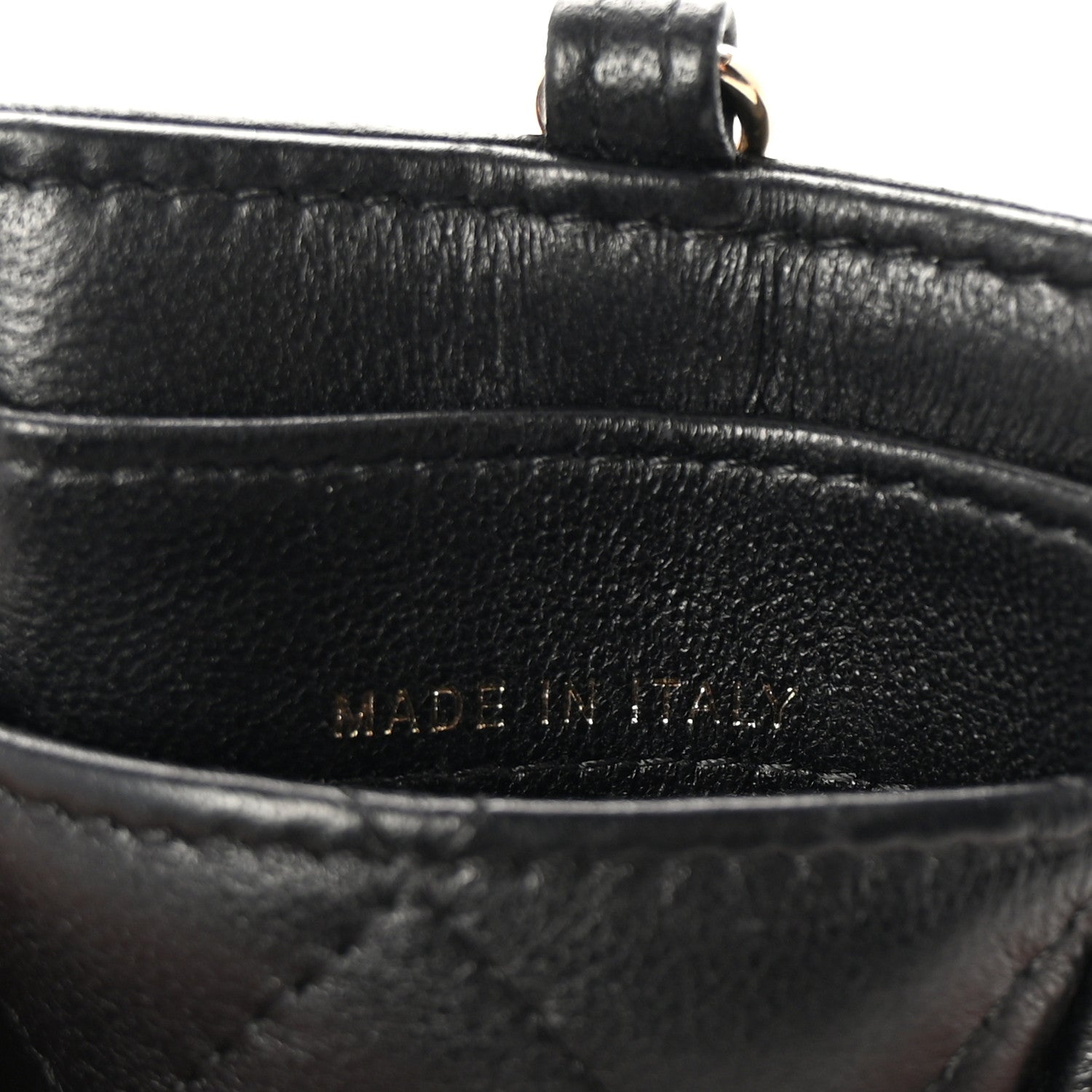 Chanel Lambskin Quilted Card Holder On Chain Black 5 of 10