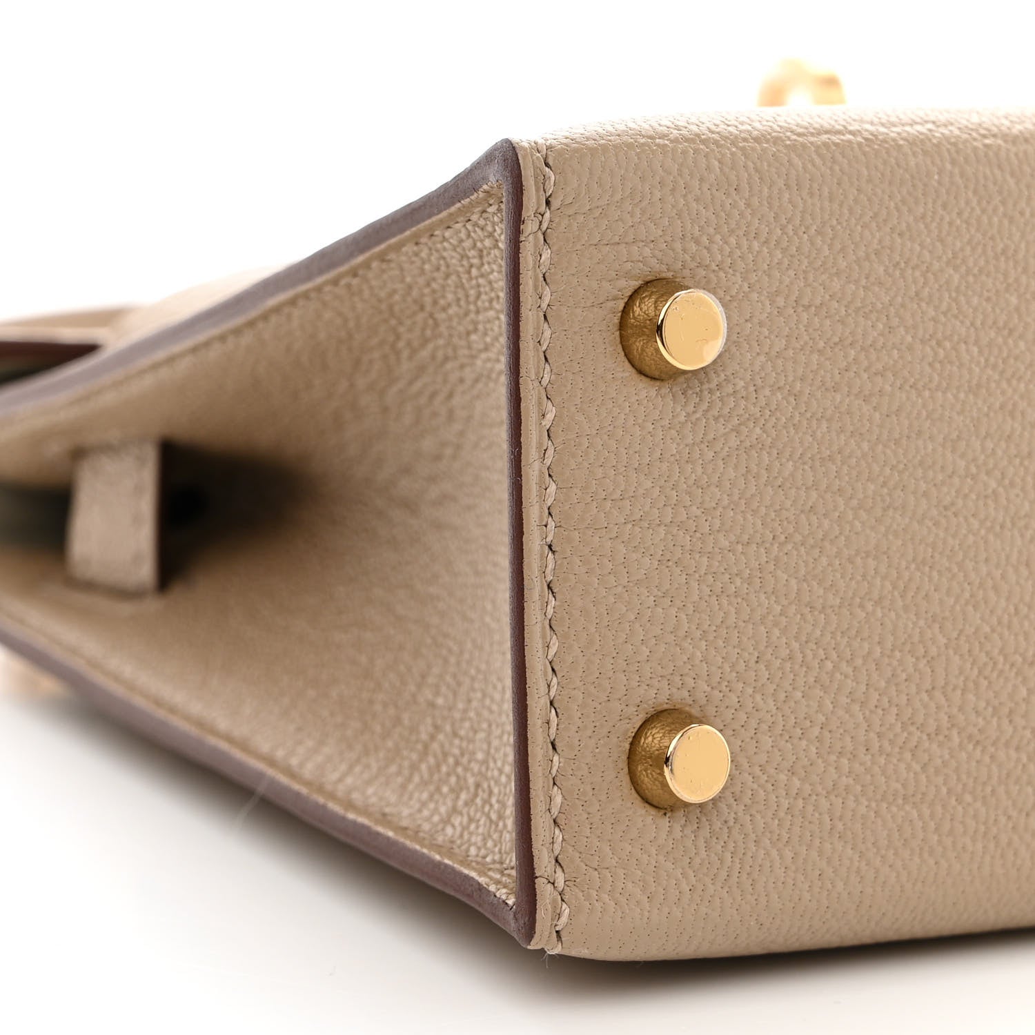 Hermes Chevre Mysore Horseshoe Mini Kelly Sellier 20 Gris Tourterelle Gris Perle 8 of 10