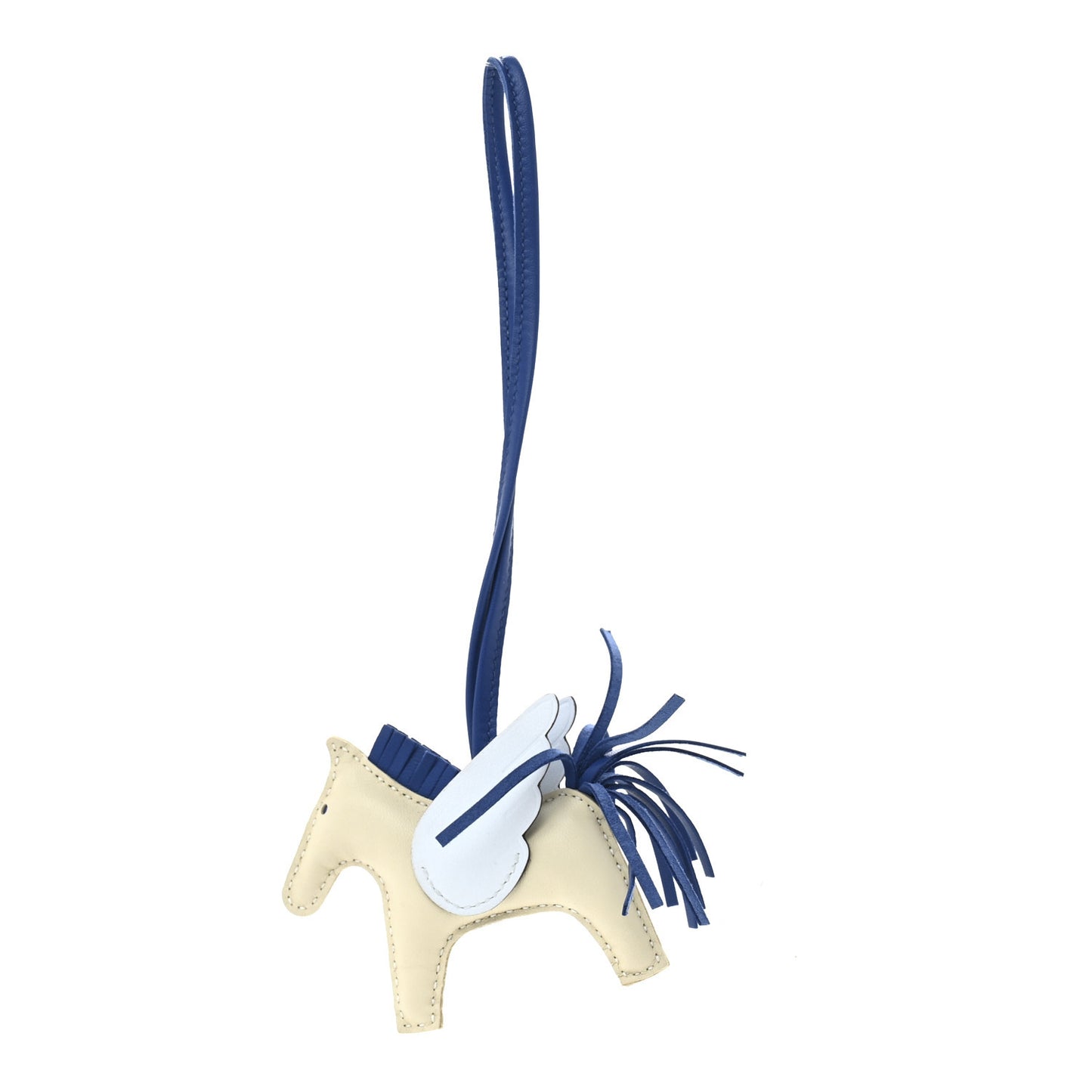 Milo Lambskin Grigri Rodeo Pegase Horse Bag Charm PM Craie Bleu De France Bleu Brume