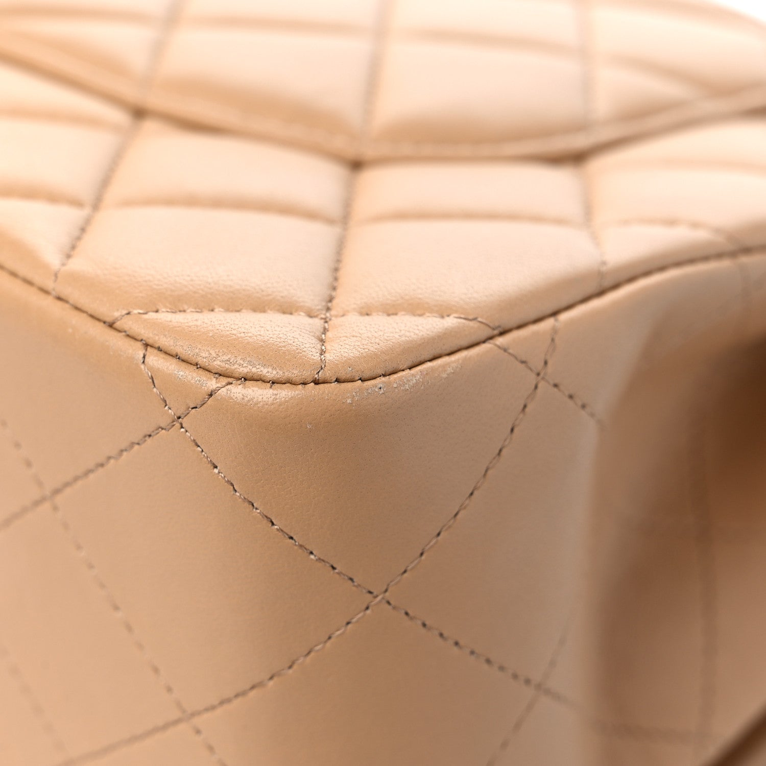 Chanel Lambskin Quilted Jumbo Double Flap Beige Clair 11 of 15