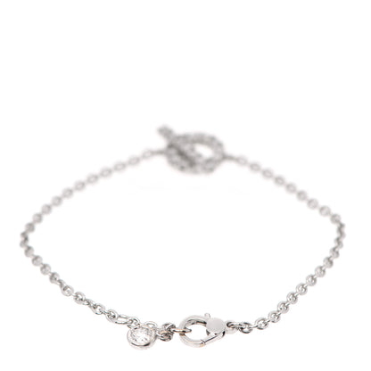 Hermes 18K White Gold Diamond Finesse Bracelet SH 2 of 4