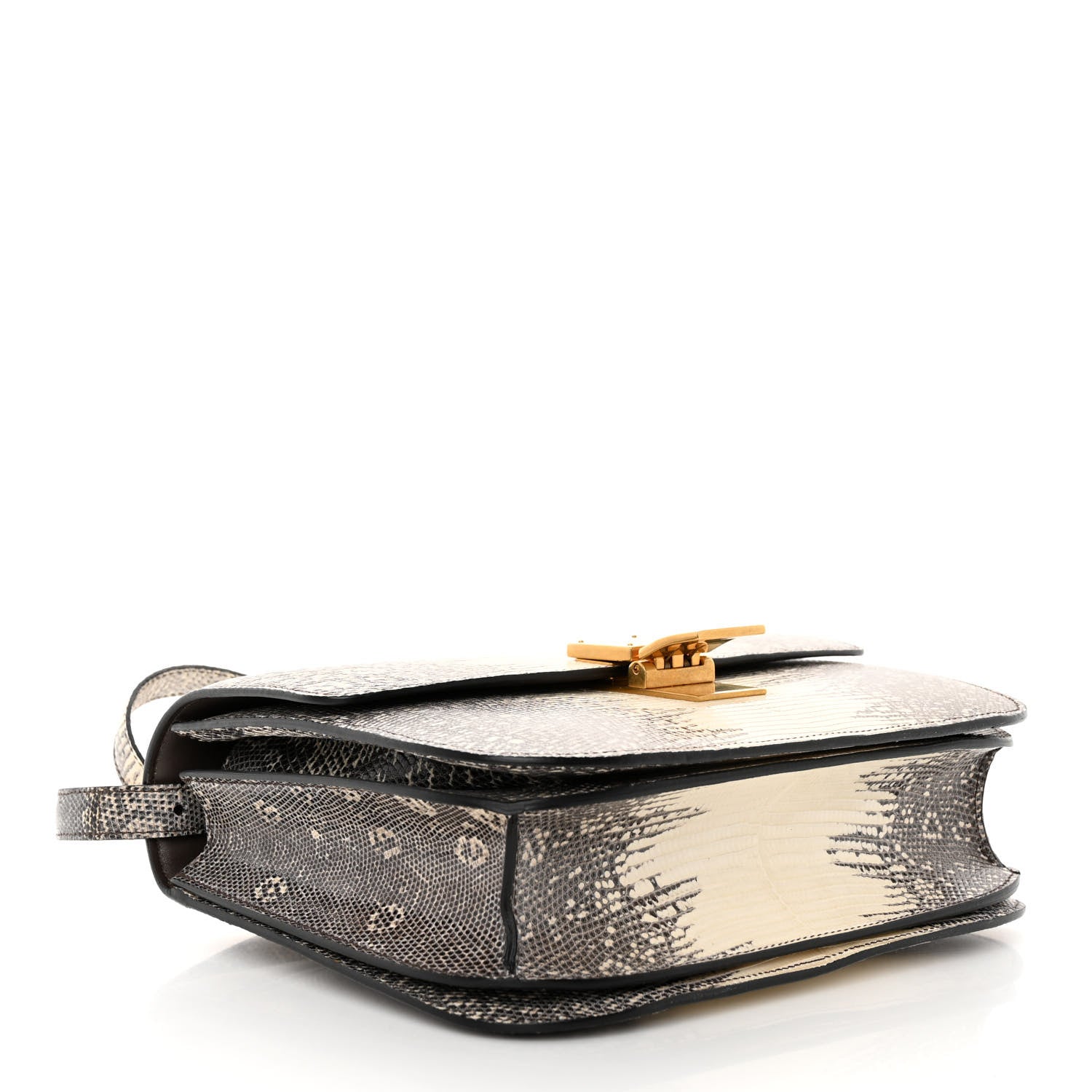 Celine Lizard Medium Classic Box Flap Bag Natural 4 of 9