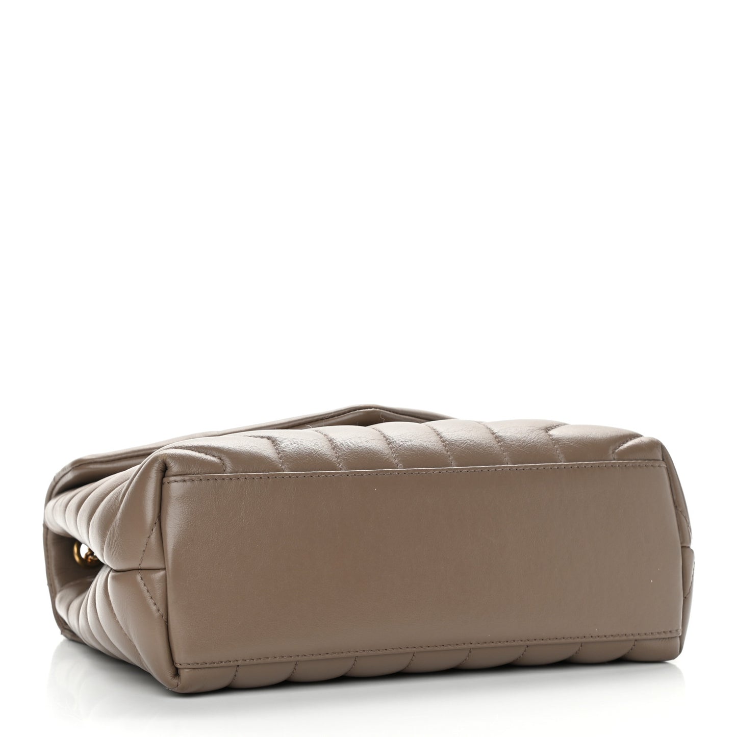 Calfskin Y Quilted Monogram Small Loulou Chain Satchel Taupe