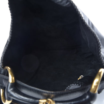 Gucci Calfskin Large Horsebit Chain Hobo Black 5 of 15