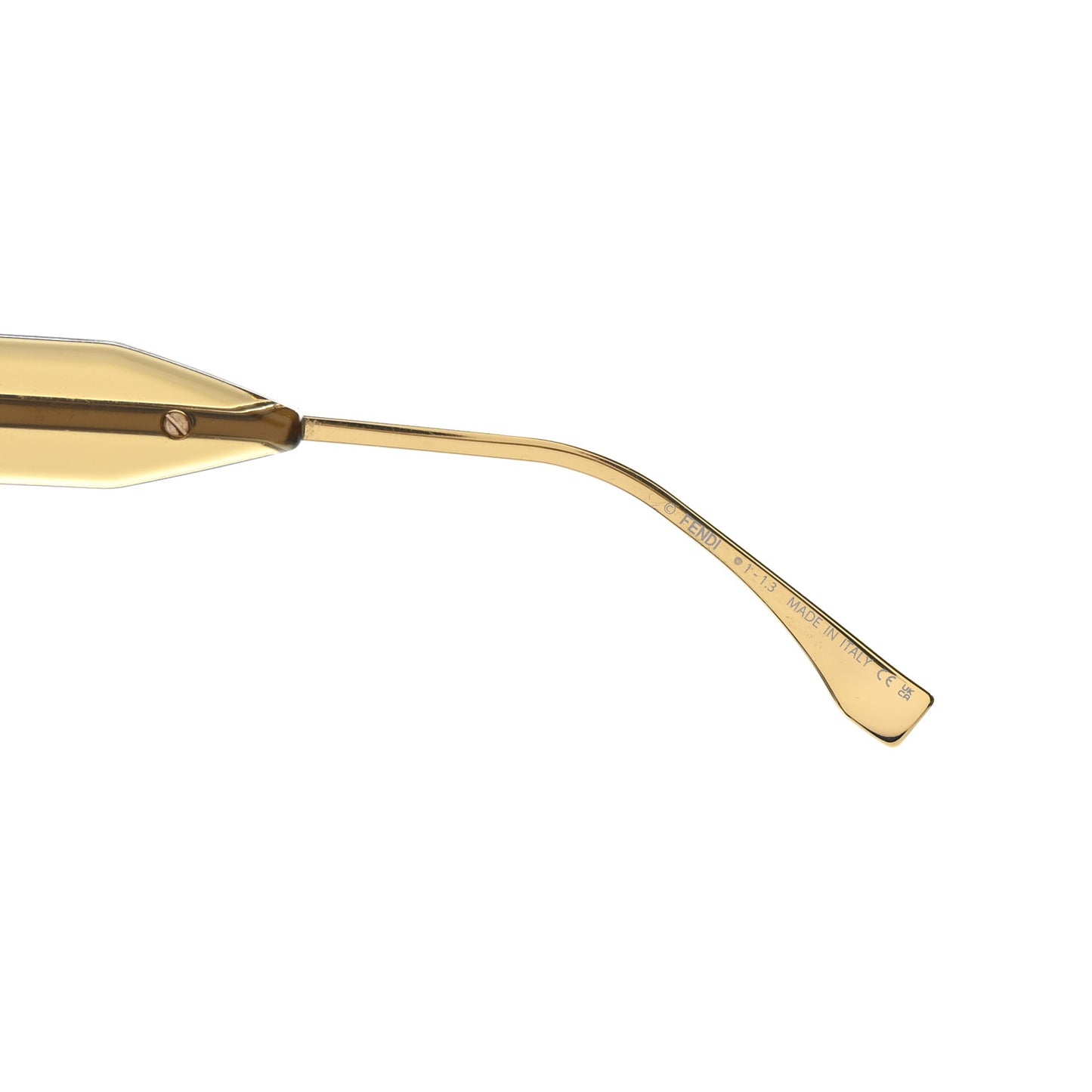 Metal Fendigraphy Shield Sunglasses FE 40067U Green Gold