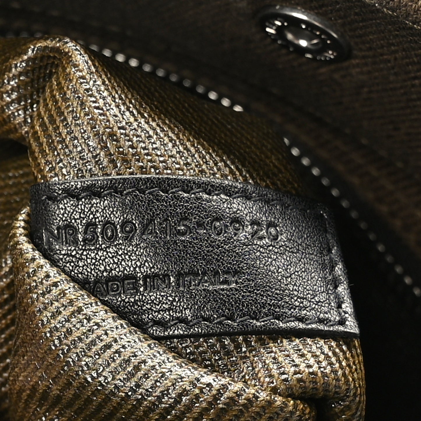 Linen Calfskin Rive Gauche Tote Khaki