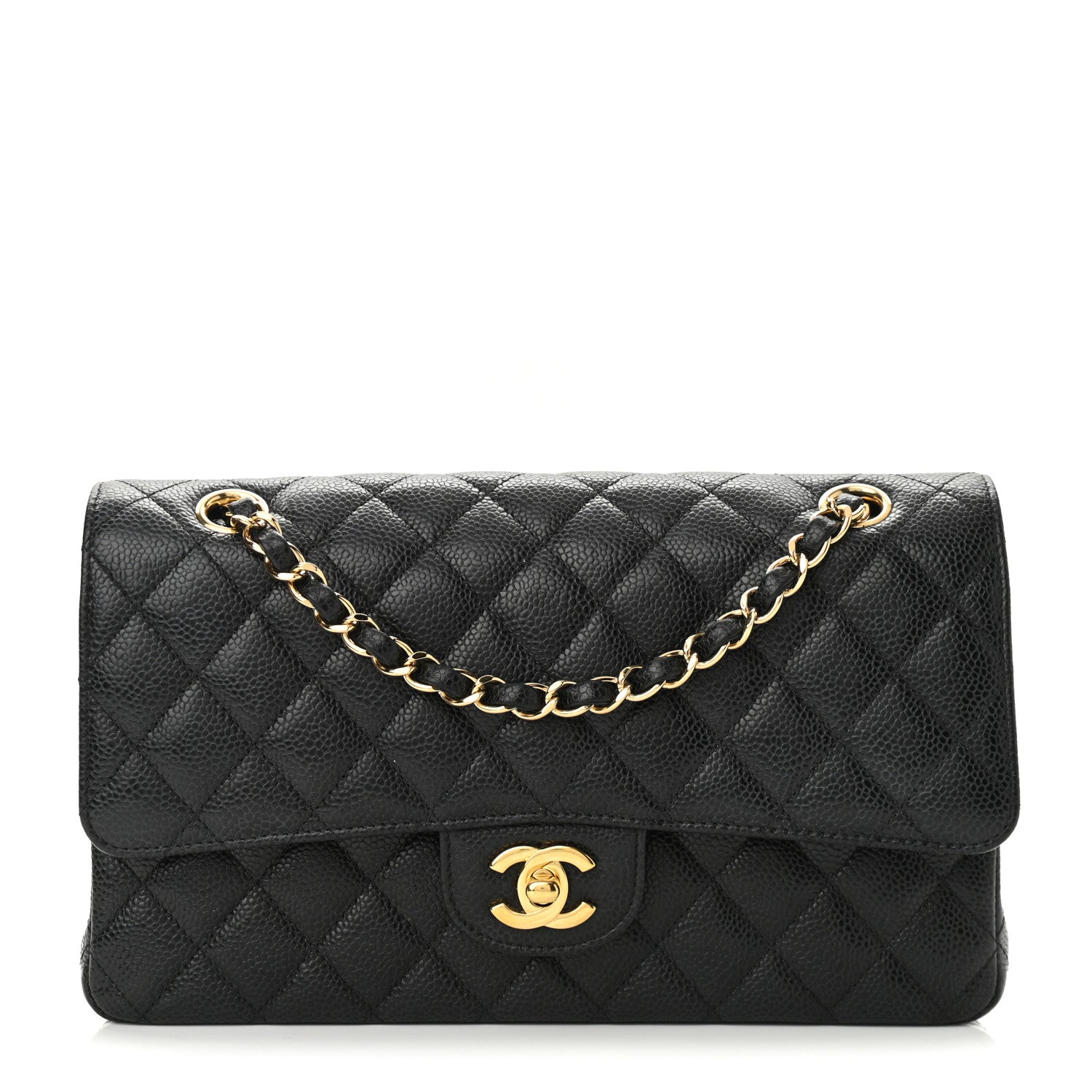 Chanel Caviar Quilted Medium Double Flap Black 2 of 20
