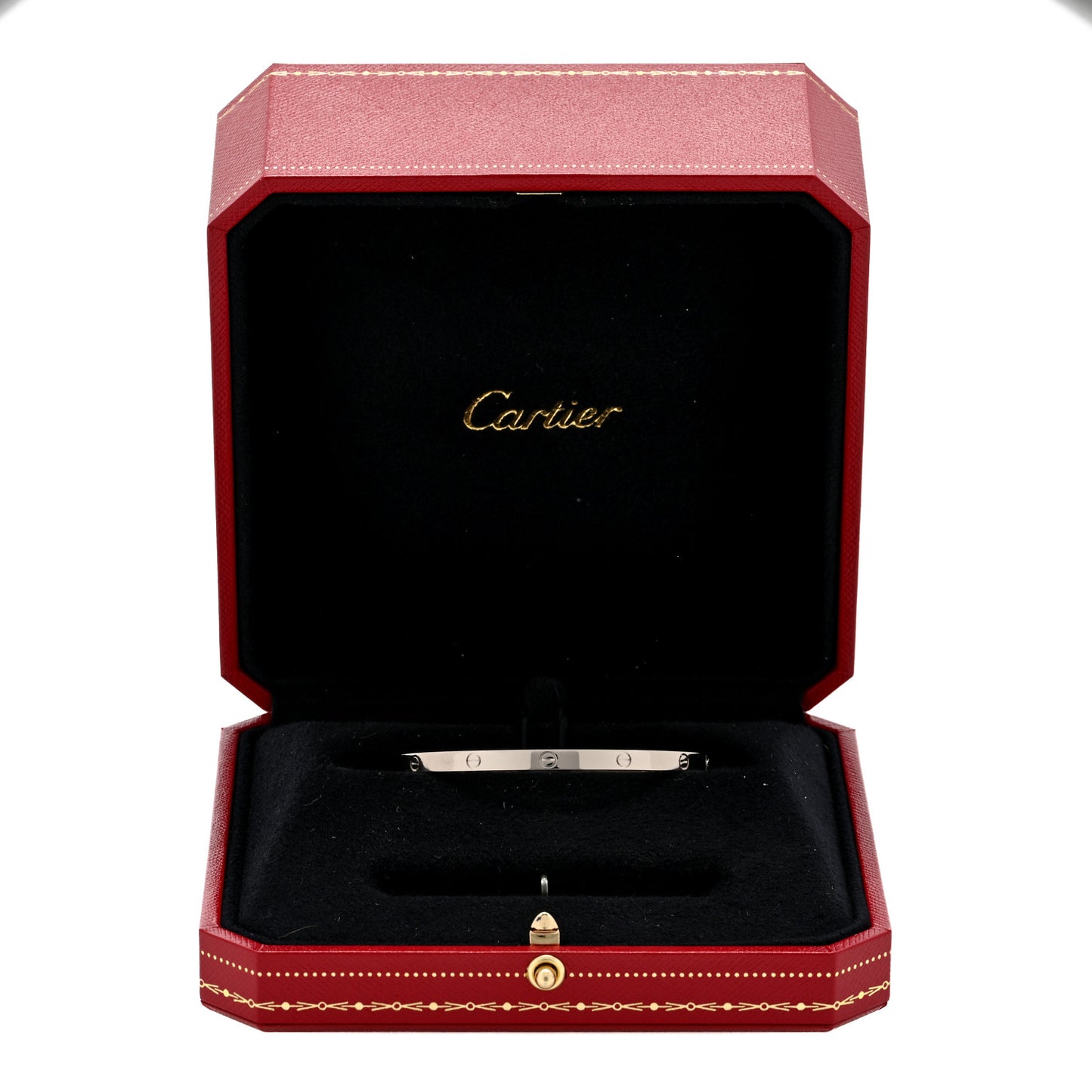 18K White Gold Small LOVE Bracelet 16