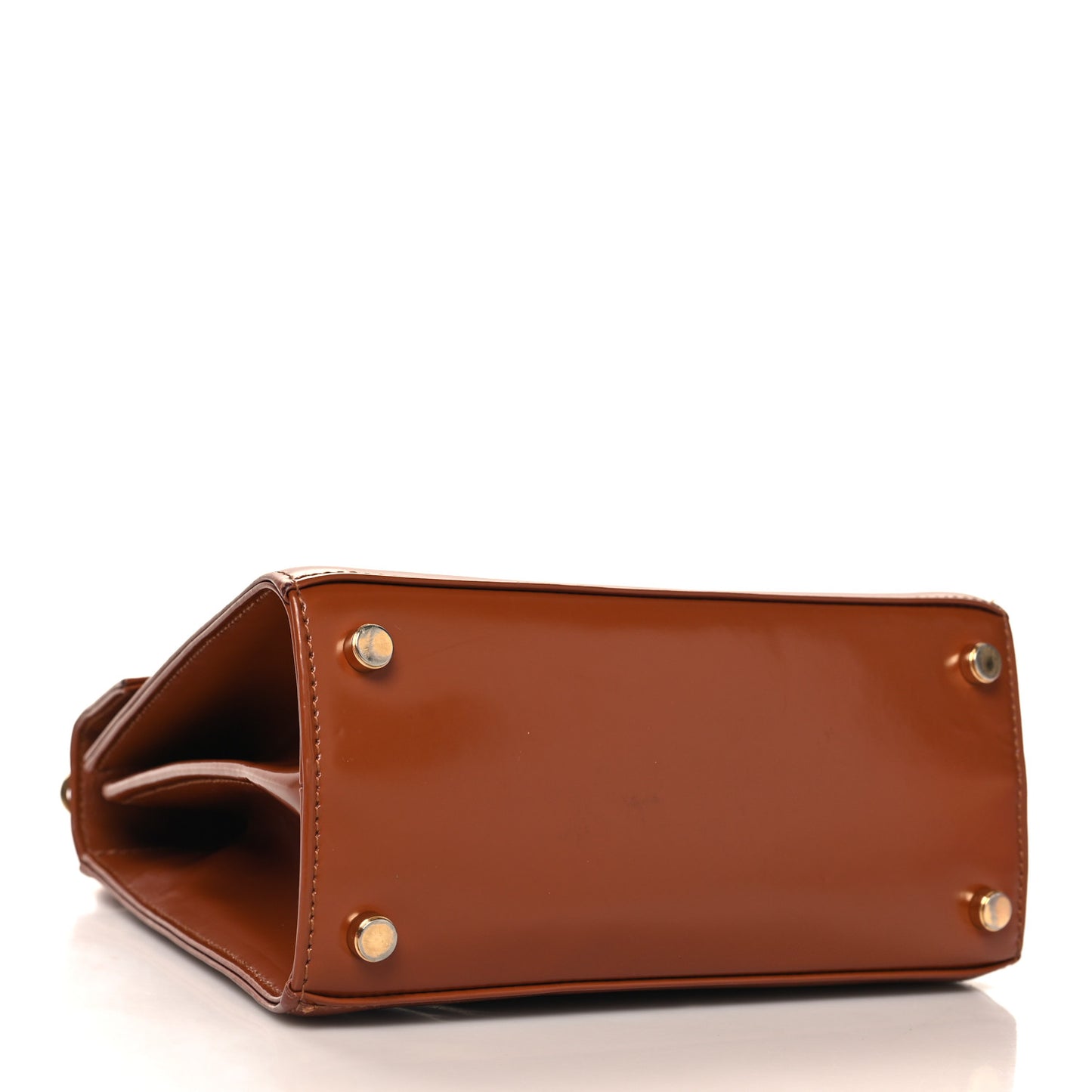 Brushed Off Calfskin Small Iconic Top Handle Cuoio