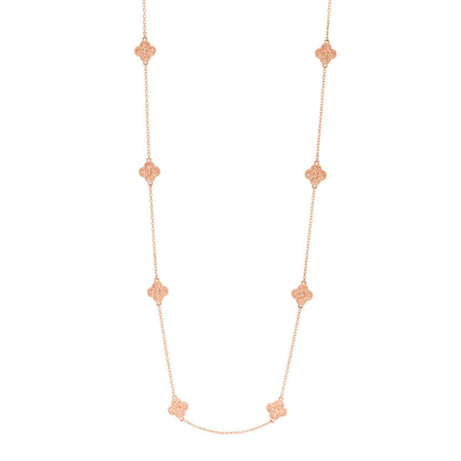Van Cleef & Arpels 18K Rose Gold 16 Motifs Sweet Alhambra Necklace 1 of 7