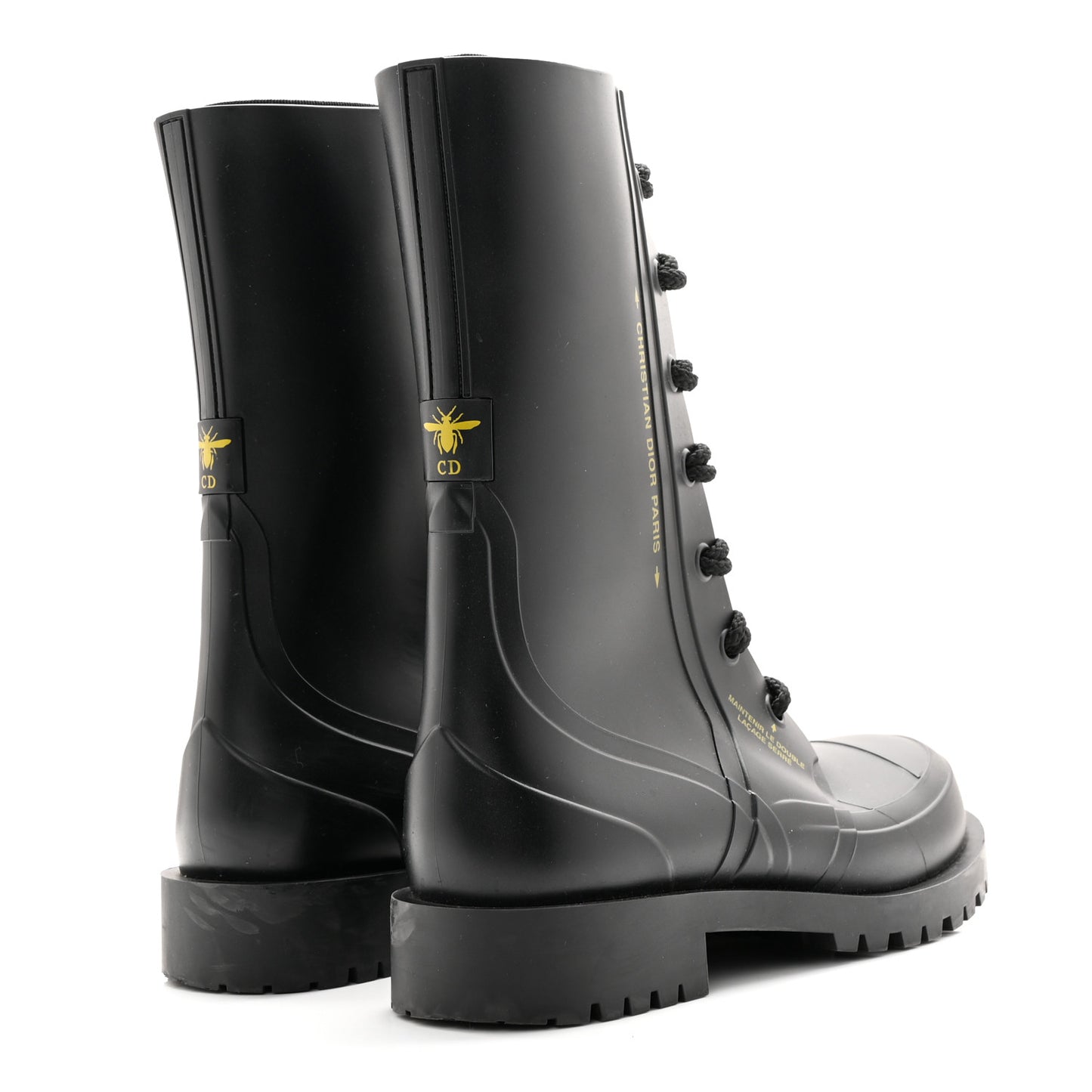 Rubber Diorcamp Low Boots 37 Black