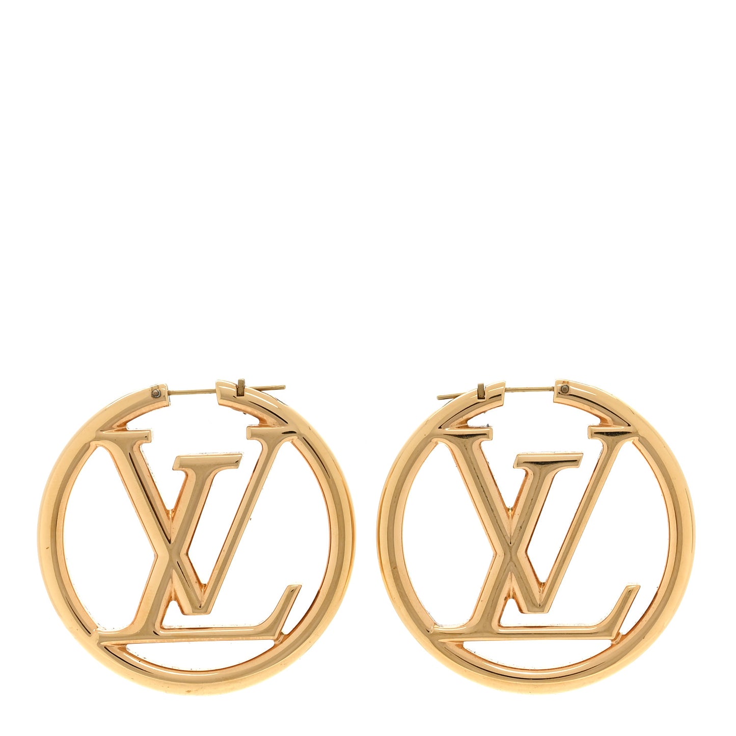 Metal Louise Hoop Earrings Gold