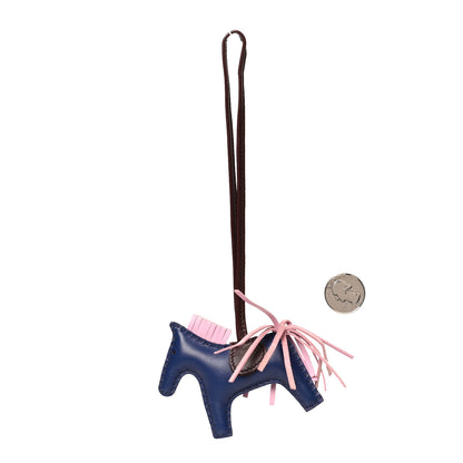 Hermes Milo Lambskin Grigri Rodeo Horse Bag Charm PM Rouge Sellier Mauve Sylvestre Bleu Saphir 2 of 4